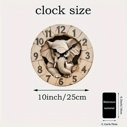Creative Elephant Silent Wall Clock Ideal Home Decor - Montero Milan