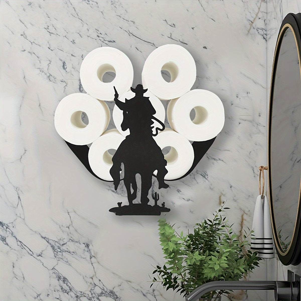 Western Cowboy Toilet Paper Holder Rack - Montero Milan