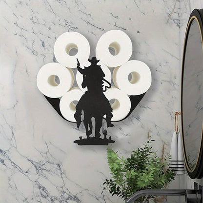 Western Cowboy Toilet Paper Holder Rack - Montero Milan