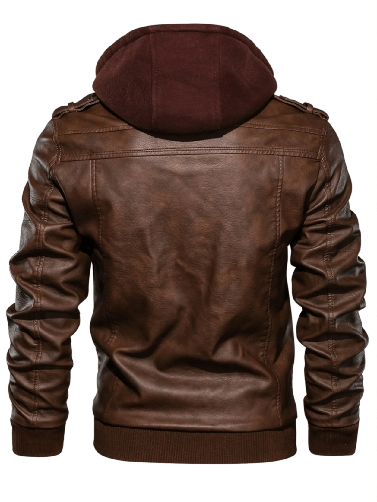 Men’s Hooded Leather Jacket