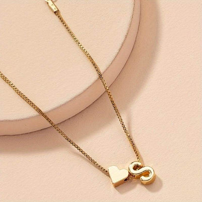 Gold Heart Initial Bracelet - Montero Milan