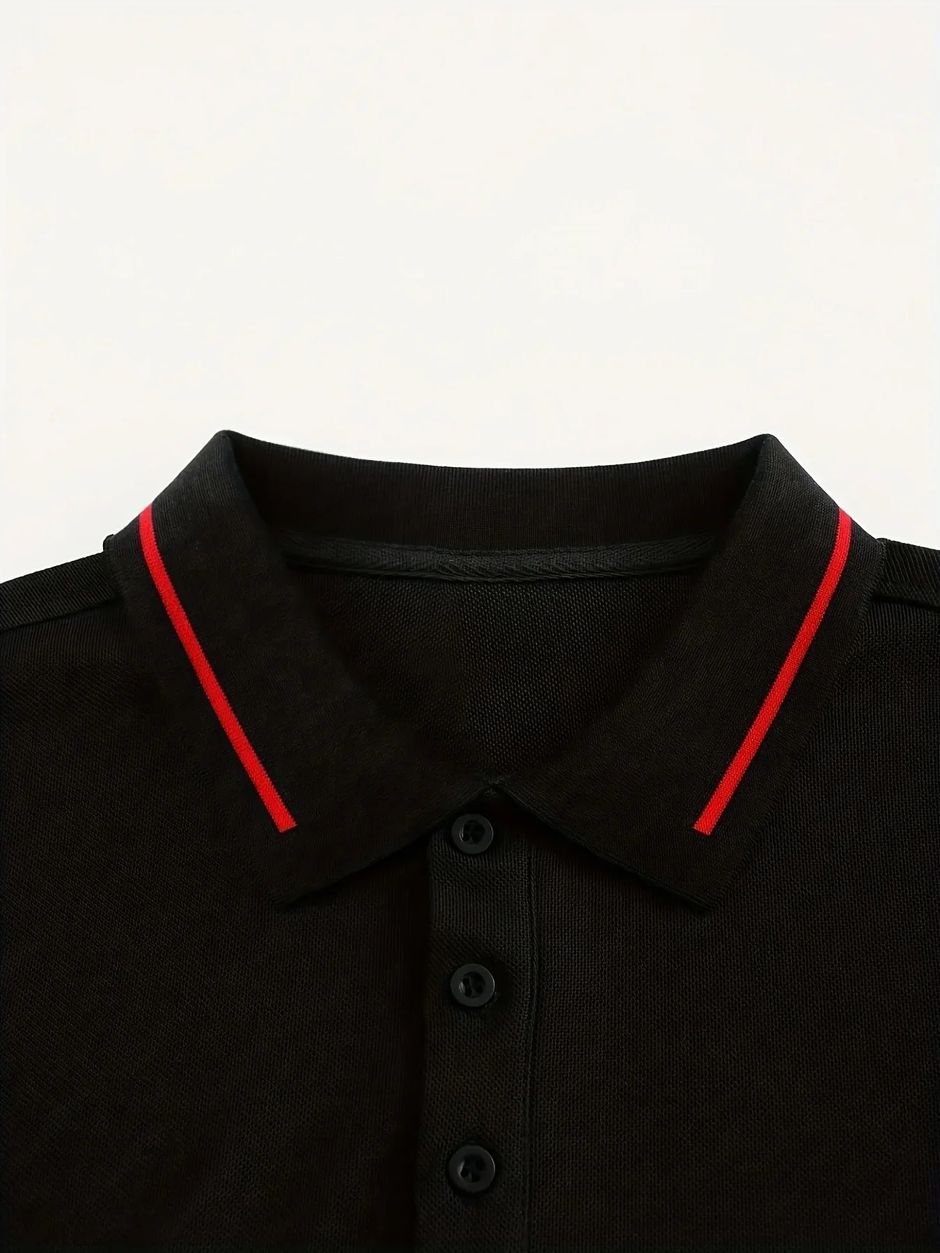 Ribbed Stretch Long Sleeve Polo