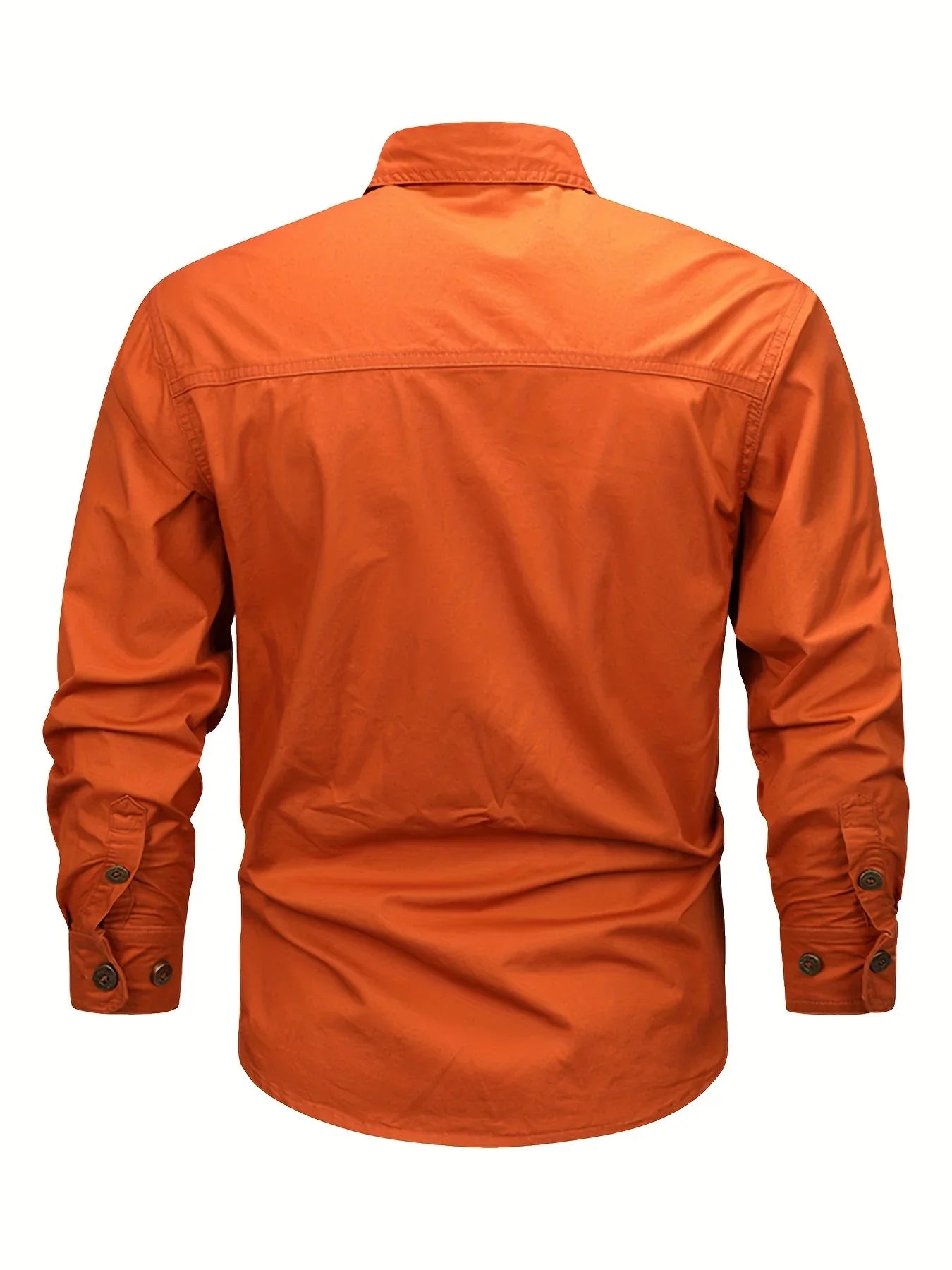 Men's Heavyweight Long Sleeve Shirt - Button-Up Formal & informal Shirt in, Classic Collar, Chest Pocket - Machine Washable Work, Outdoor, Everyday Shirt for Men - Spring/Fall Essential, Outdoor Casual Wear, Nonstretch Fabric