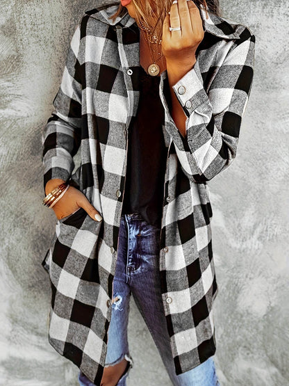 Relaxed Fit Plaid Shacket - Montero Milan