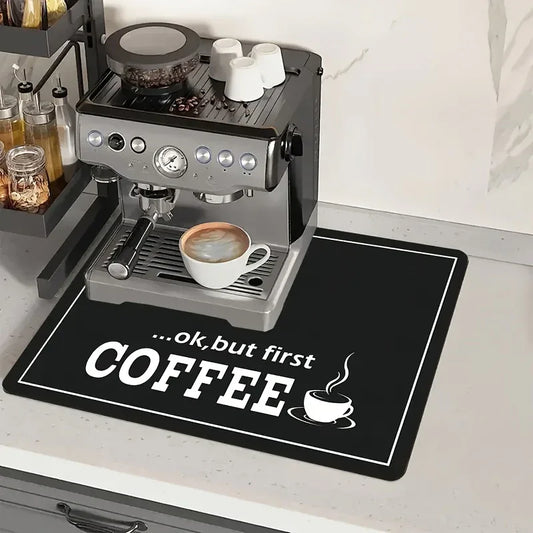 Montero Milan Coffee Machine Water Absorbent Mat, Kitchen Countertop Drainage Mat - Perfect for Easter, Birthday, Mother's Day, Halloween, and Christmas Gifts