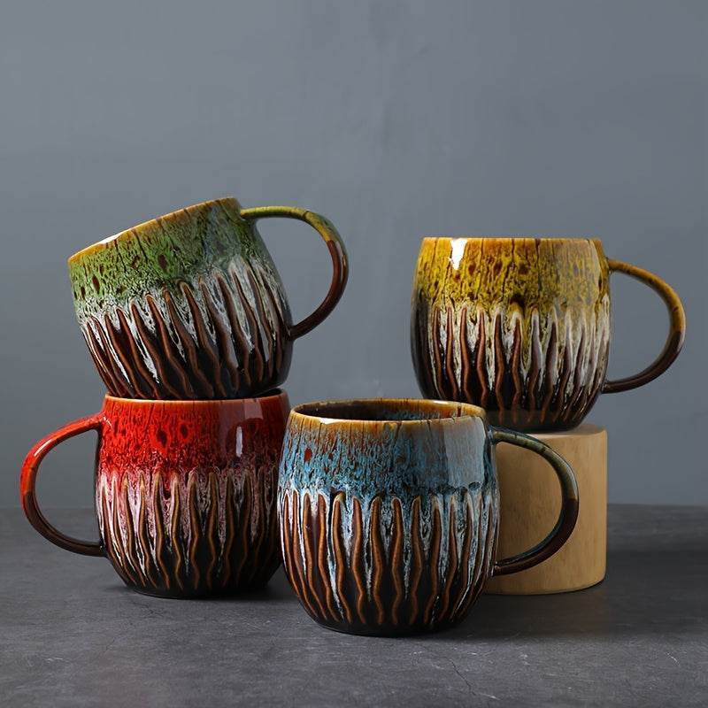 [Creative | Coffee] 20.29oz Creative Coffee Cup, Mug Coffee Cup Beer Mug Milk Cup | Japanese Kiln Transformation, Designed for Couples / Family / Office Use - Montero Milan