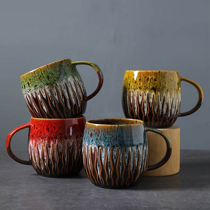 [Creative | Coffee] 20.29oz Creative Coffee Cup, Mug Coffee Cup Beer Mug Milk Cup | Japanese Kiln Transformation, Designed for Couples / Family / Office Use - Montero Milan