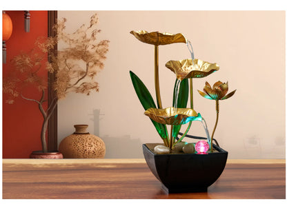 Gold Lotus Indoor Fountain Humidifier