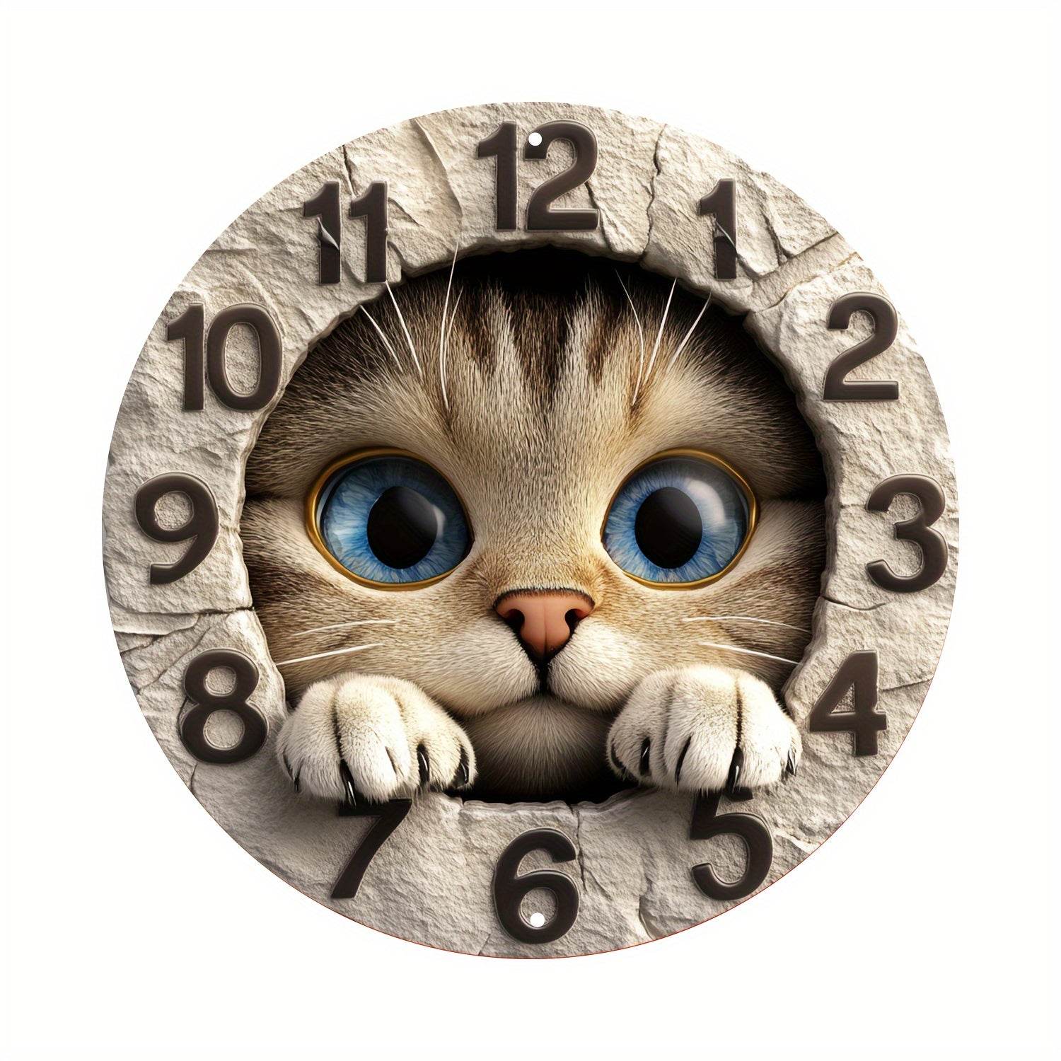 Charming Round Cat Paw Metal Wall Art Decor - Montero Milan
