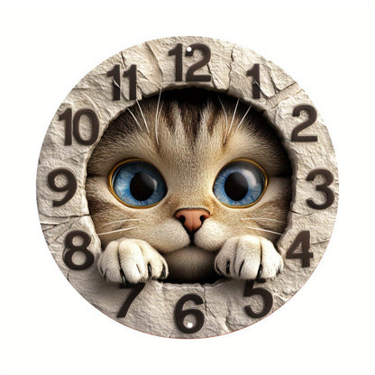 Charming Round Cat Paw Metal Wall Art Decor - Montero Milan