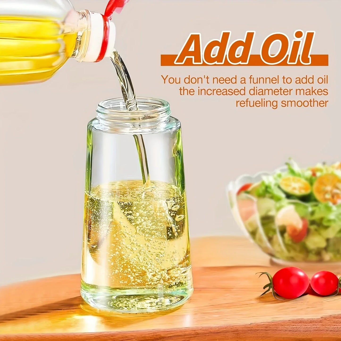 Montero Milan 1 Portable Olive Oil Sprayer and Pourer | 470ML Plastic Kitchen Oil Bottle for Cooking, BBQ, Air Fryers, Baking, Salads