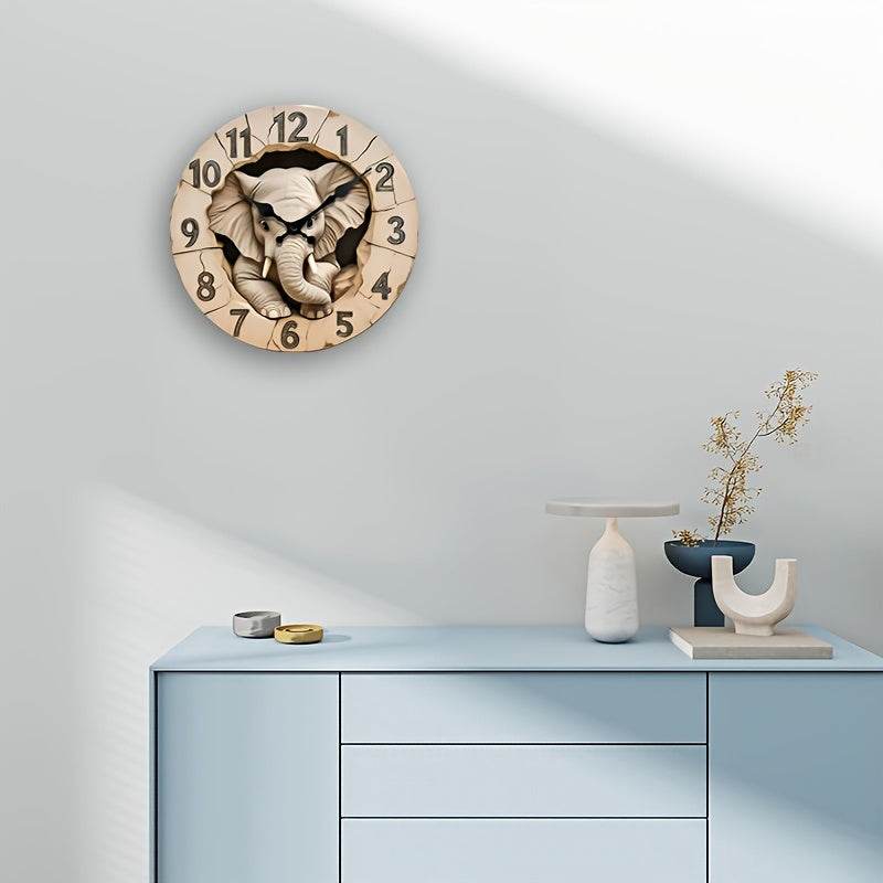 Creative Elephant Silent Wall Clock Ideal Home Decor - Montero Milan