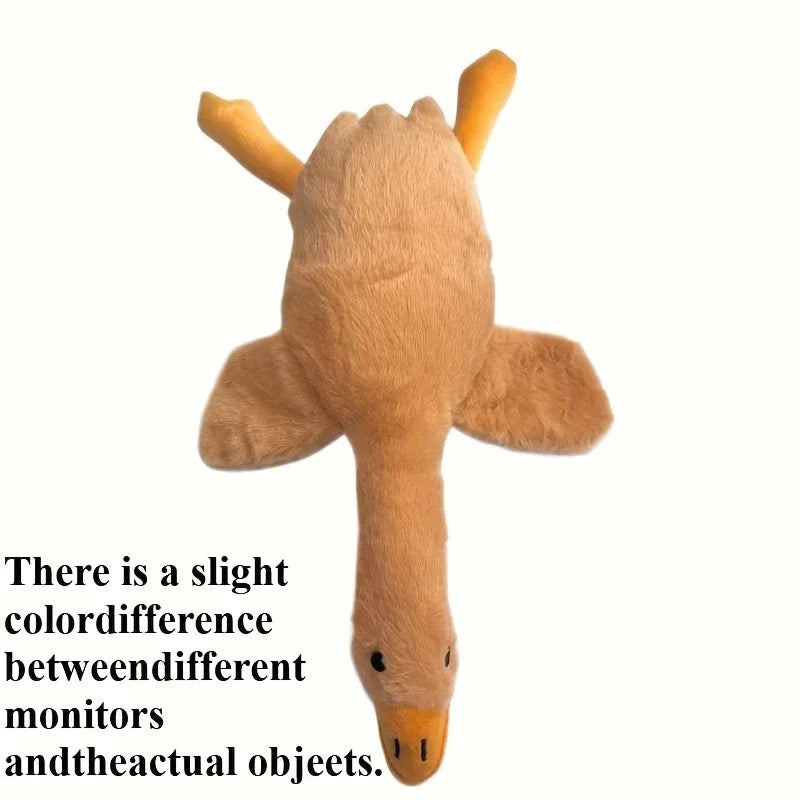 1pc White/Grey/Brown Soft Plush Toy, Duck-Companion Play Toy for Dogs, Release Dog Energy, Suitable for Large, Medium and Small Pets