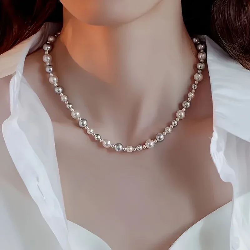 Women'S Elegant Freshwater Pearl Necklace with Shell - Classic Bohemian Style, Versatile Accessory for Daily Wear and Parties, Perfect Valentine'S Day Gift, All-Season Freshwater Pearls Necklace
