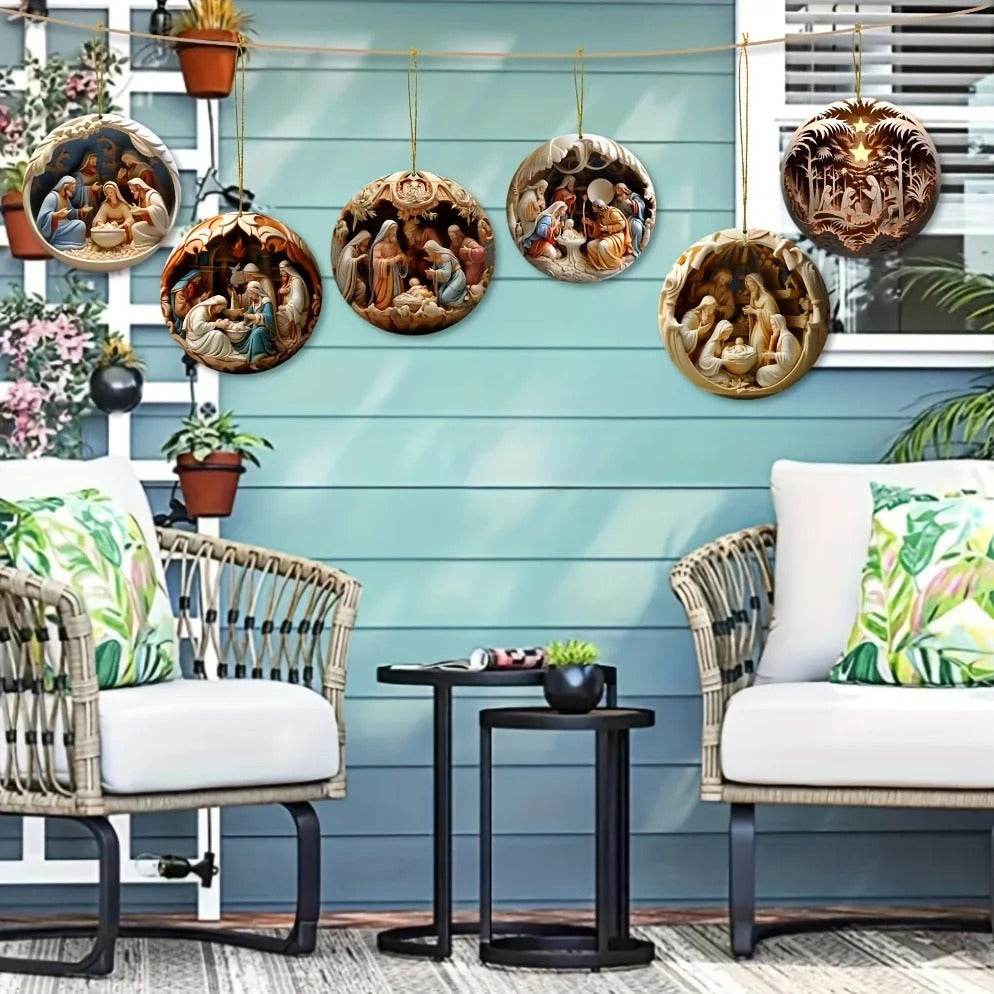 Classic Christmas Nativity Ornaments (1 / 6 / 12 PCs) - Montero Milan