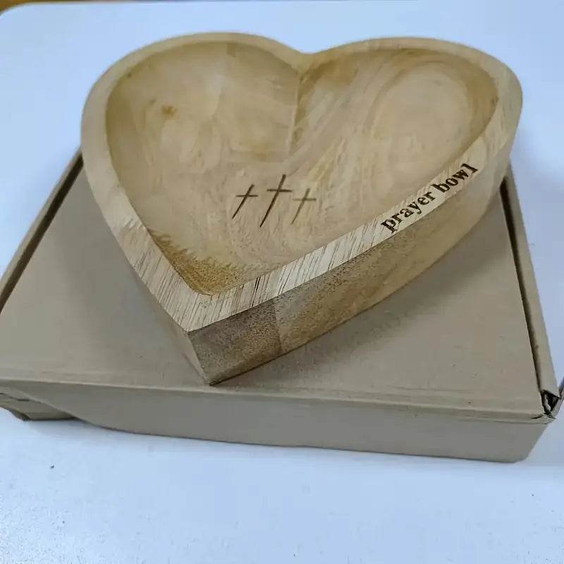 Heart-Shaped Wooden Prayer Bowl - Montero Milan