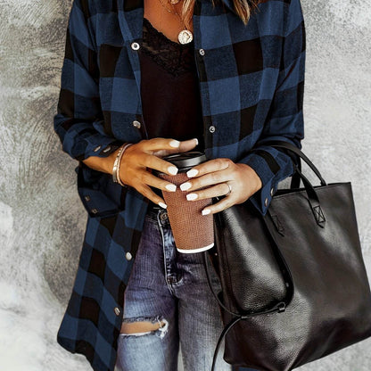 Relaxed Fit Plaid Shacket - Montero Milan