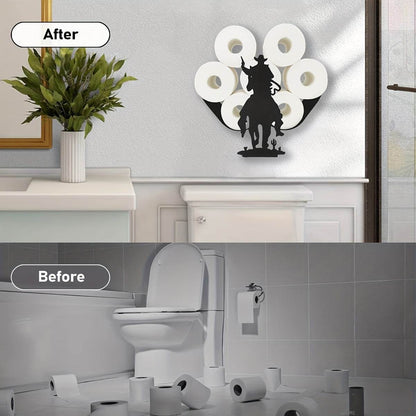 Western Cowboy Toilet Paper Holder Rack - Montero Milan