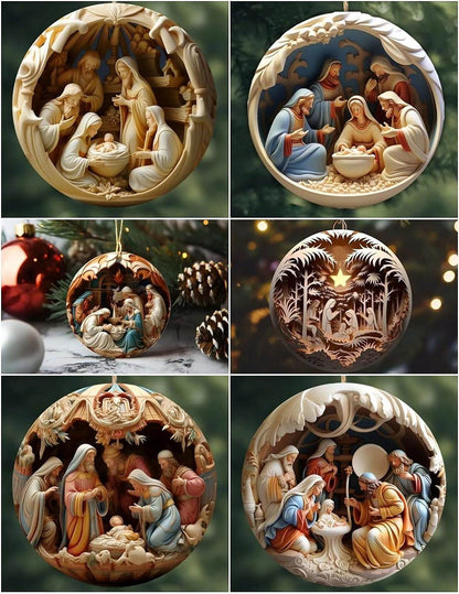 Classic Christmas Nativity Ornaments (1 / 6 / 12 PCs) - Montero Milan