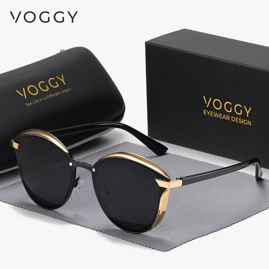 sunglassesVOGGY Retro Butterfly Polarized Sunglasses  UV Protection Metal Frame for Men  Women  Perfect for Driving Hiking Cycling Fishing Travel  Parties Gifts