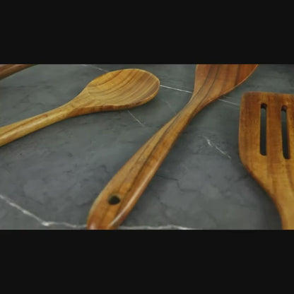 Natural Wood Kitchen Utensil Set (5 PCs)