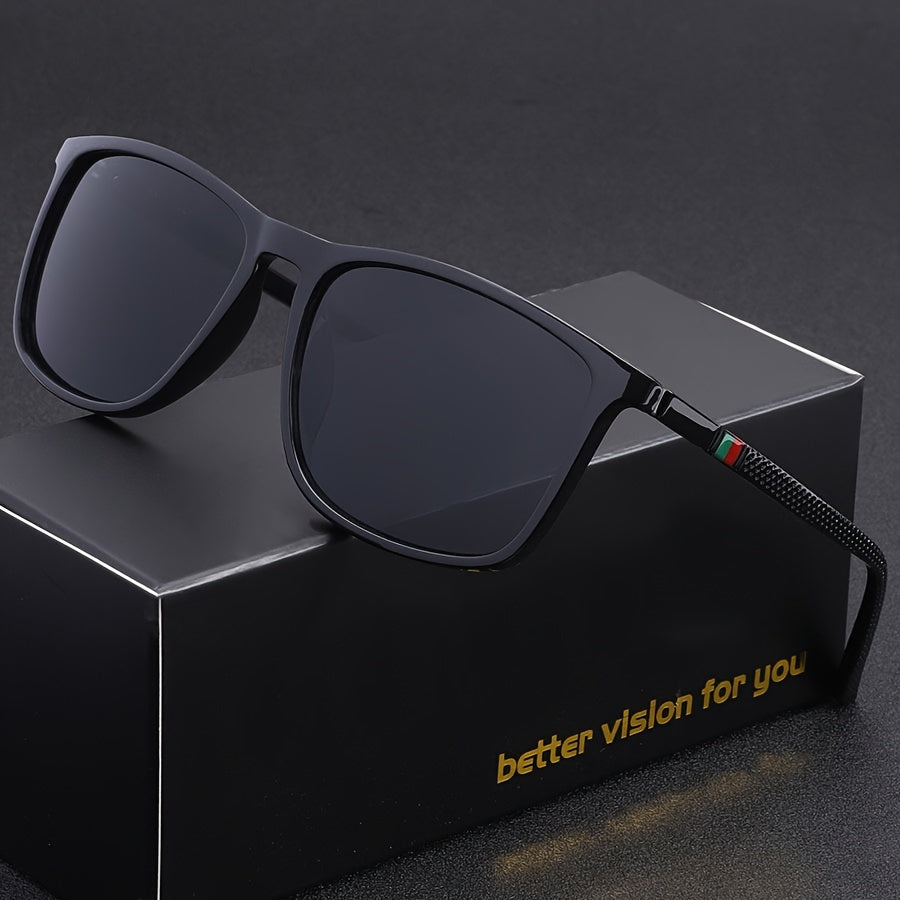 Classic Square MenS Glasses Comfortable And Lightweight BlackFramed Glasses Ideal Choice for Gifting